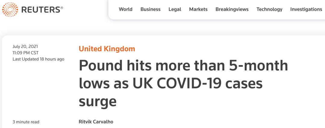 英镑汇率近日上涨的原因,英镑持续下跌