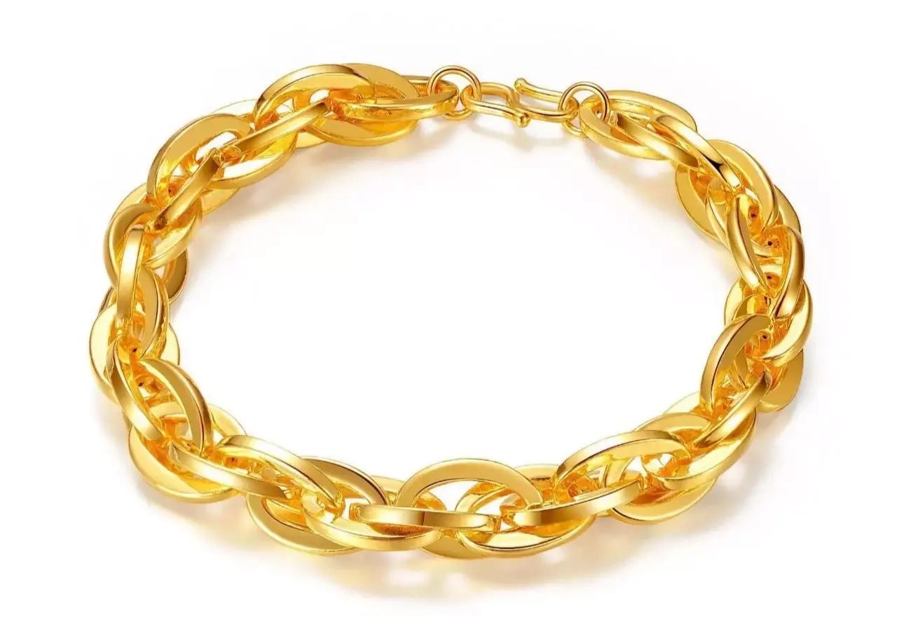 黄金3d硬金和千足金的区别,中国古法传承经典款k金手镯