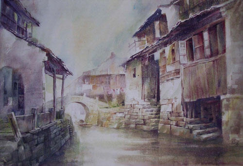 宁波著名水彩画家孙宁,孙宁水彩100幅欣赏