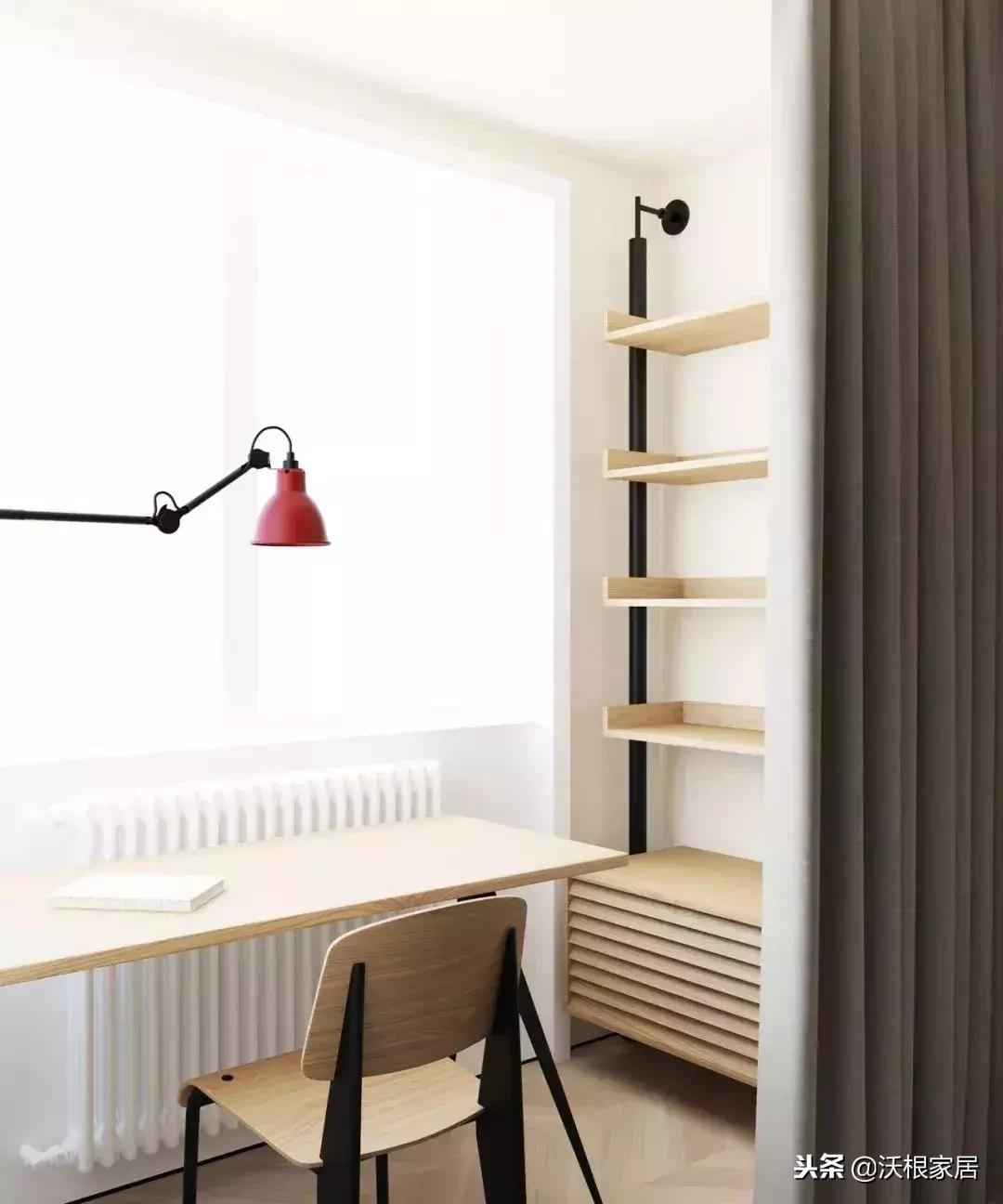 主卧依旧延续极简的设计风格,13平主卧设计高级感