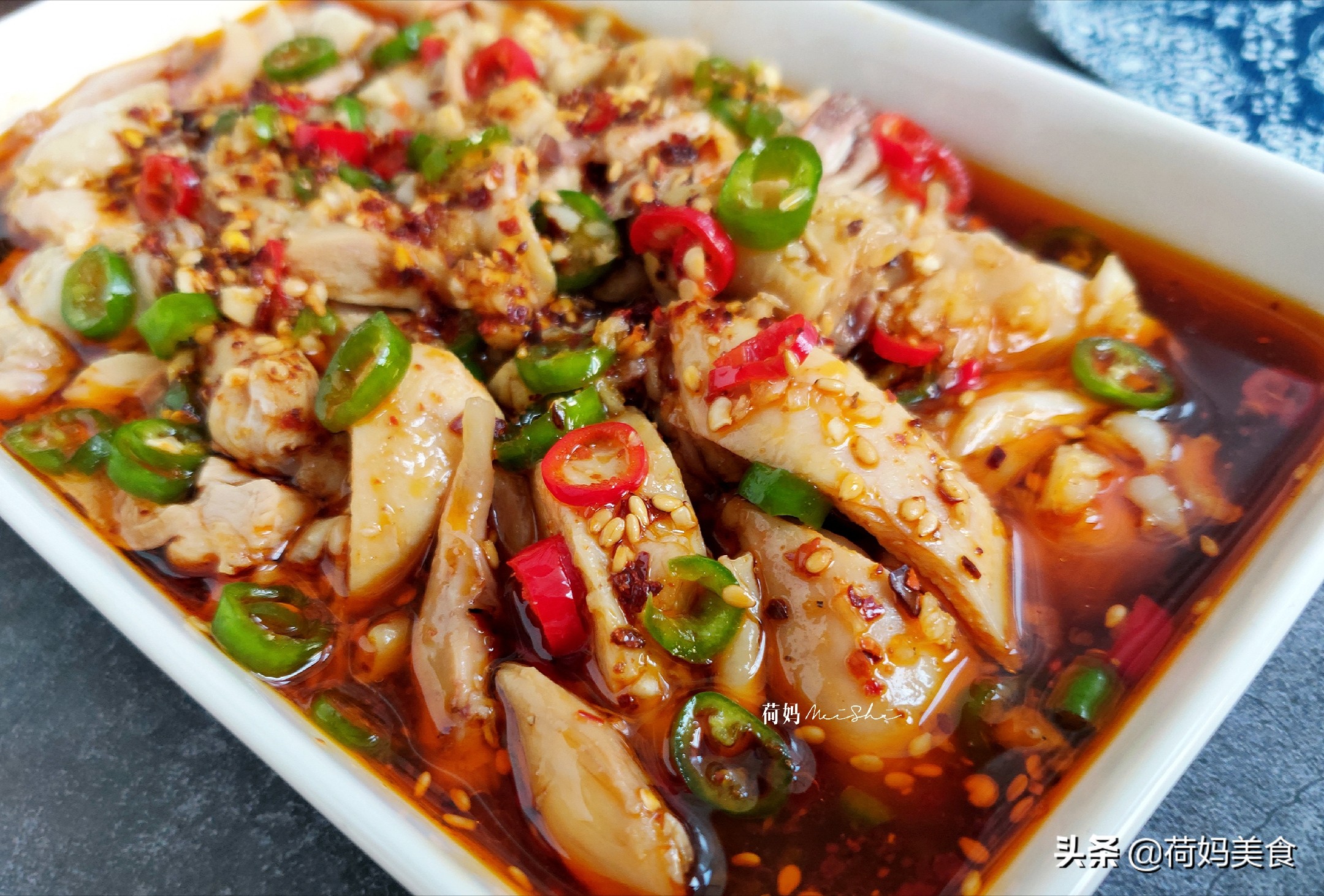 四川家常凉拌鸡肉的做法大全集,凉拌鸡怎样做出来吃得到辣麻甜