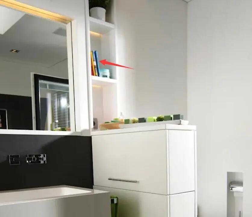 朋友太有远见，卫生间打连体柜放洗手盆马桶中间！能做隔断能储物