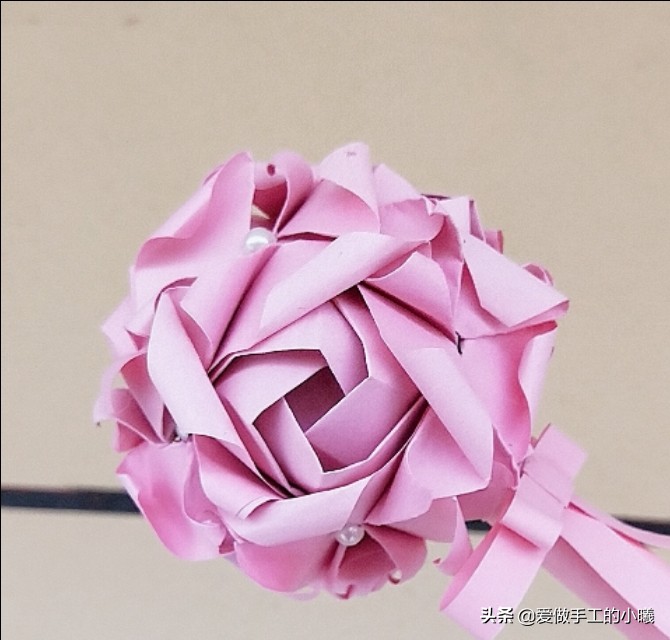 卷心玫瑰花折纸教程图解,玫瑰花折纸教程图解千纸鹤