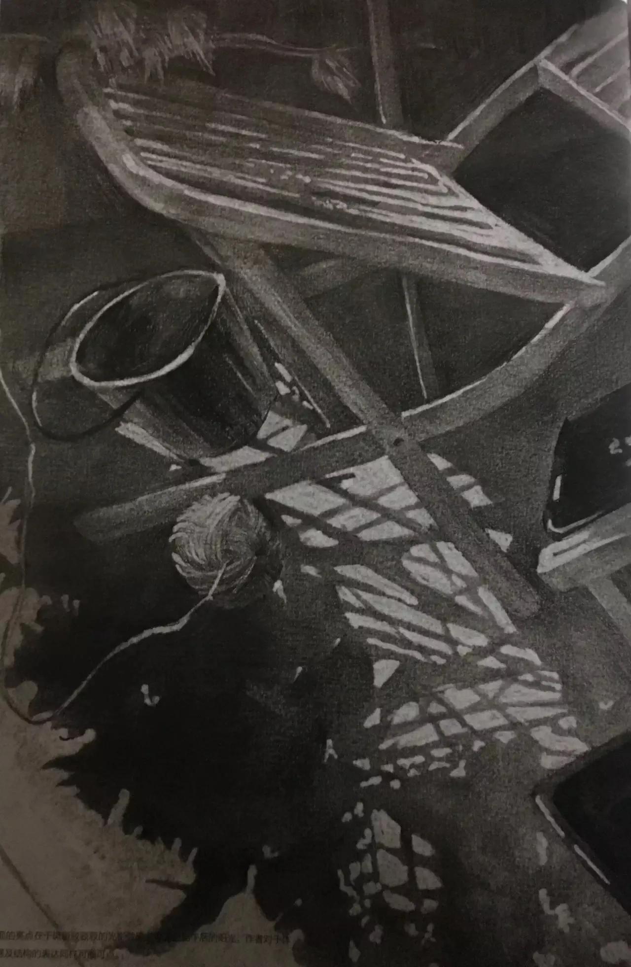 清华校考场景素描高分卷,清华素描场景高分卷技法