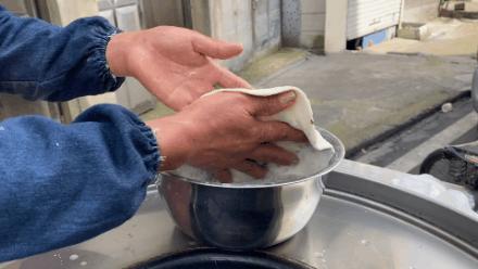 烧饼网红小摊,安徽歙县网红烧饼