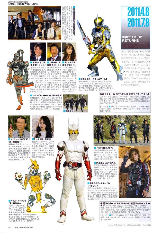 宇宙船Uchusen2008-2017假面骑士怪人设定（全）