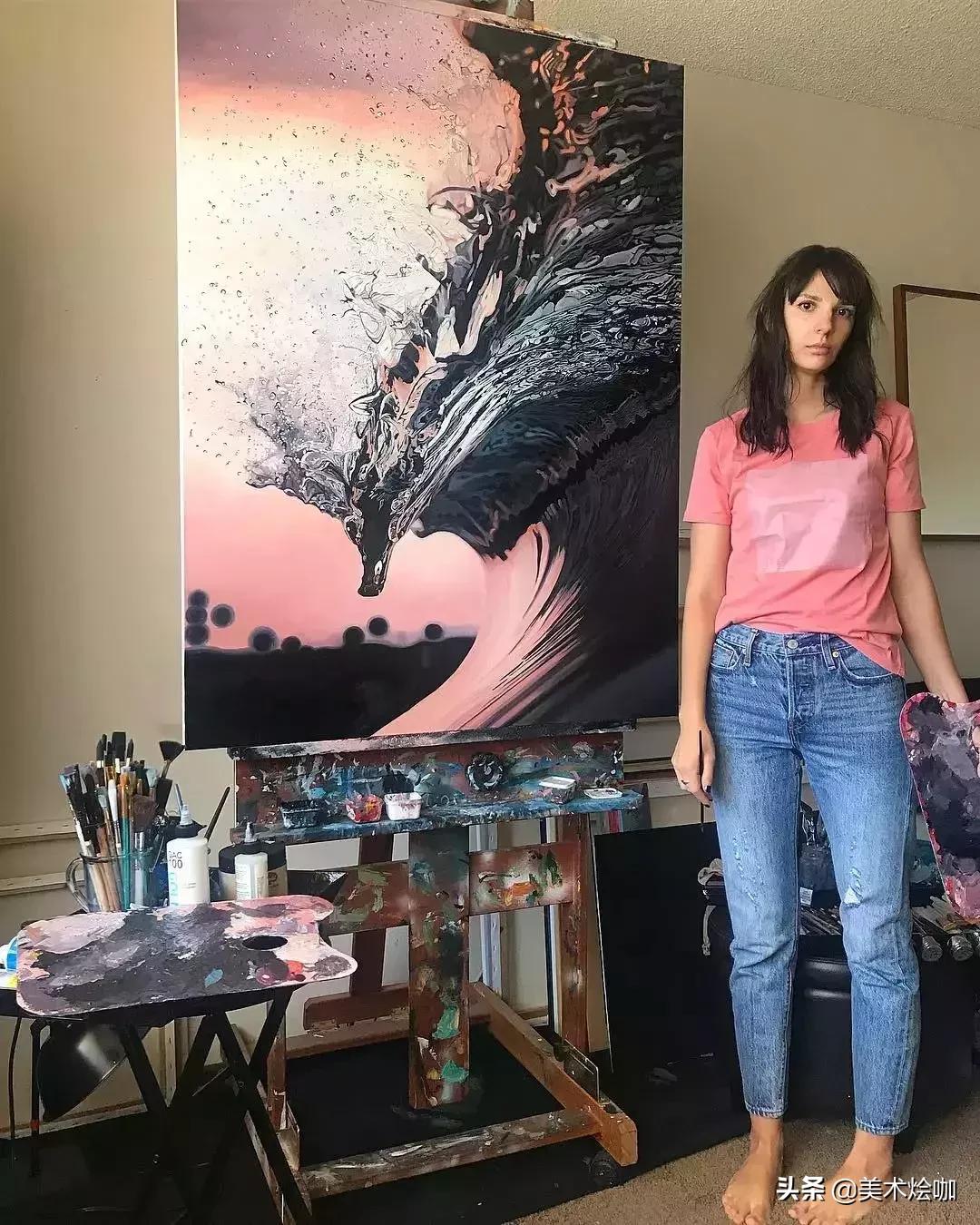 简单而又漂亮的大海图绘画,用水彩笔画一幅美丽的大海画