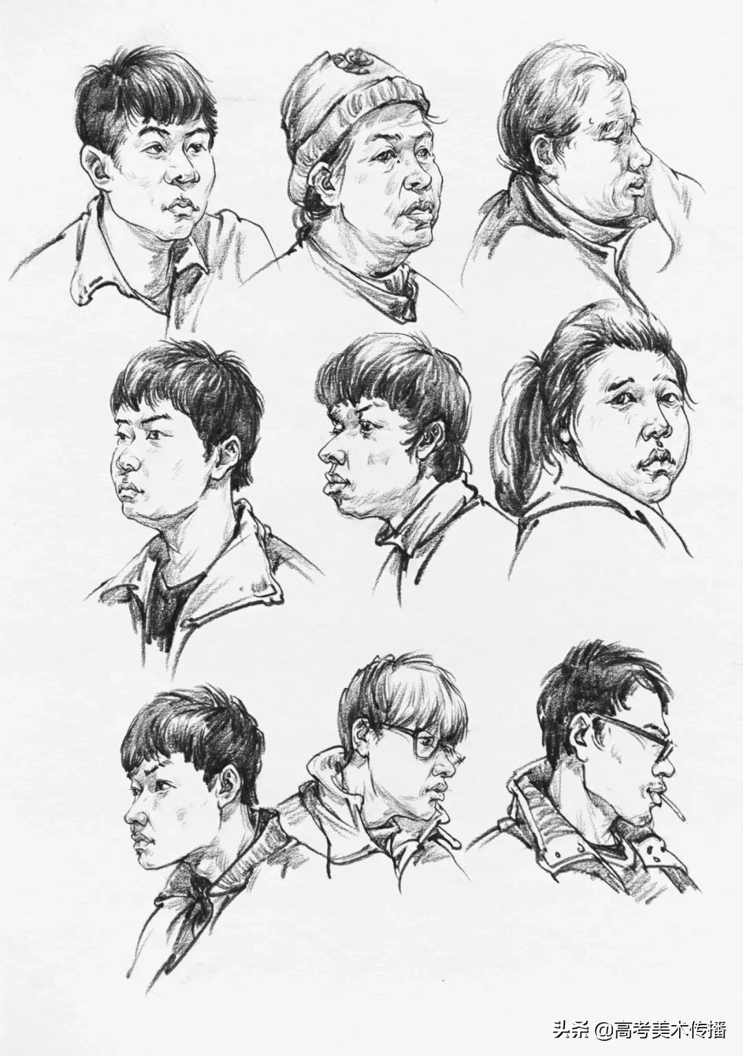 速写五官技法,速写五官的画法精讲