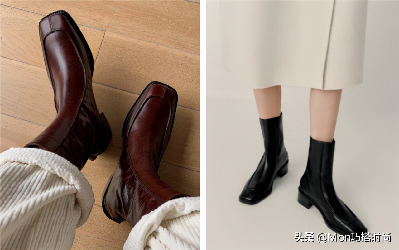 靴子女2022爆款洋气修脚型,显瘦靴短潮