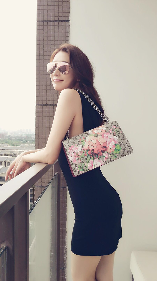 gucci酒神天竺葵花包大号,gucci酒神天竺葵中号