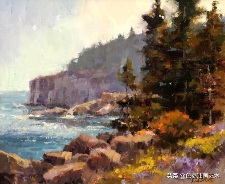 现代风景油画高清大图,后现代油画素材