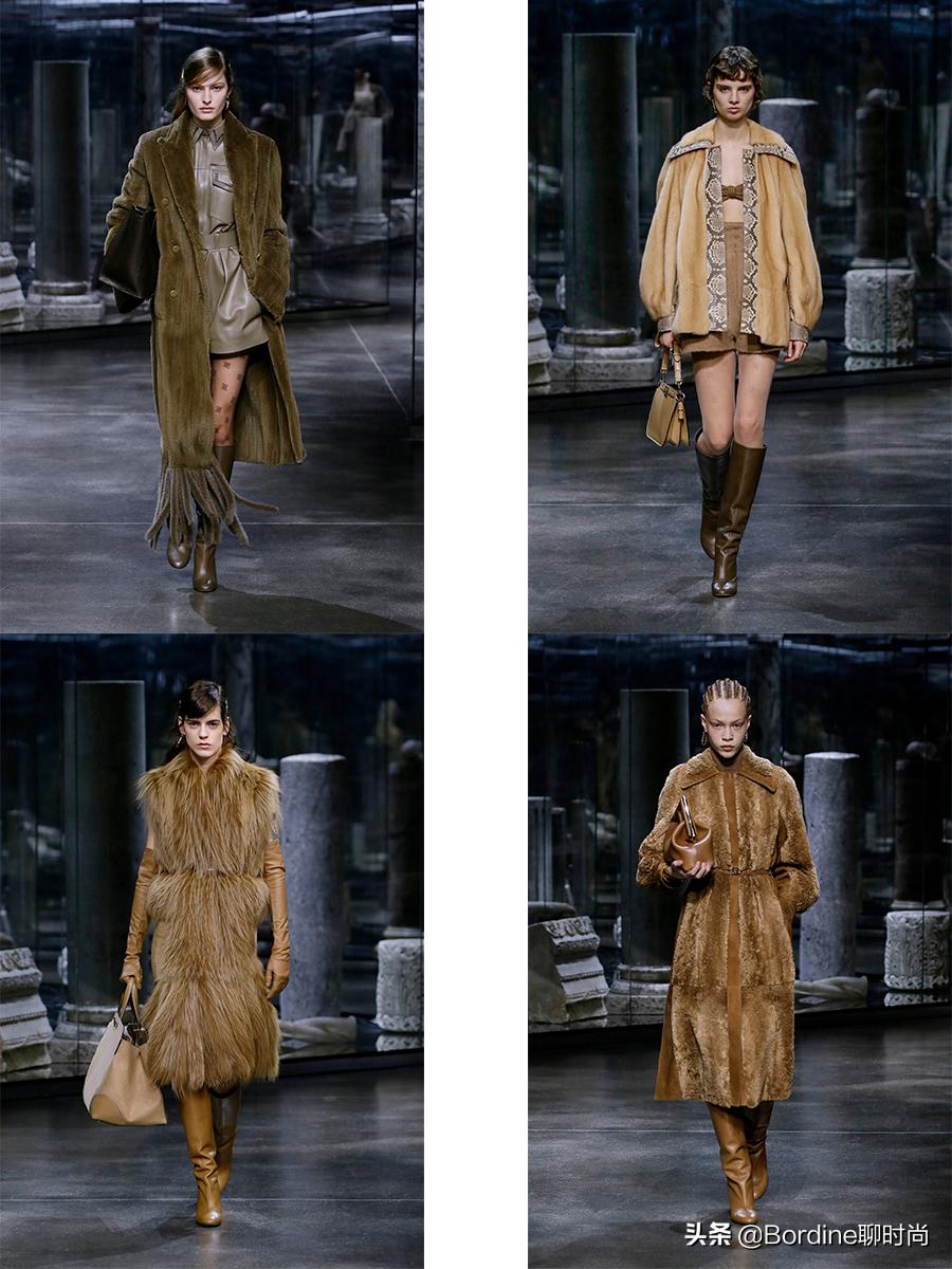 Fendi2021秋冬，芬迪，传承的优雅，简单轮廓中更为潮流时尚