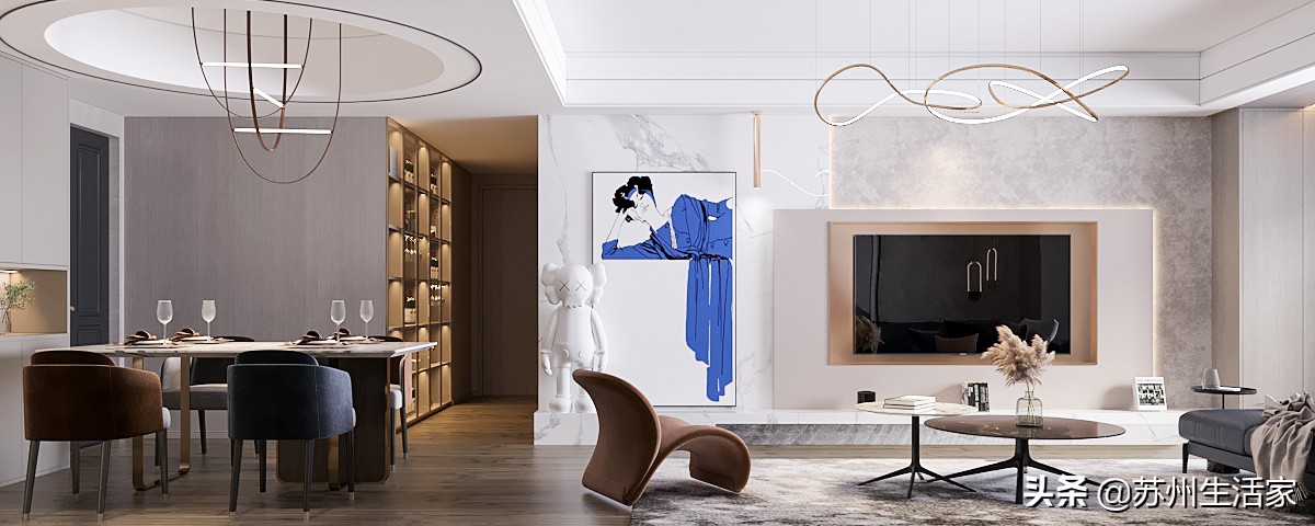 120平现代简约风装修,120平现代简约别墅