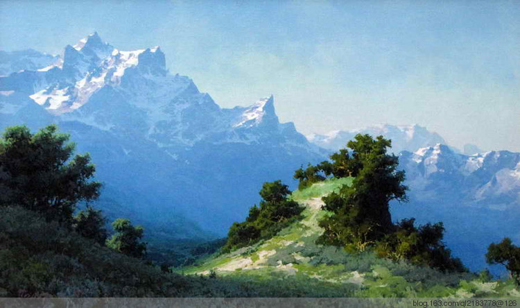 俄罗斯画家画油画海景风景,尤恩乌格罗油画风景作品