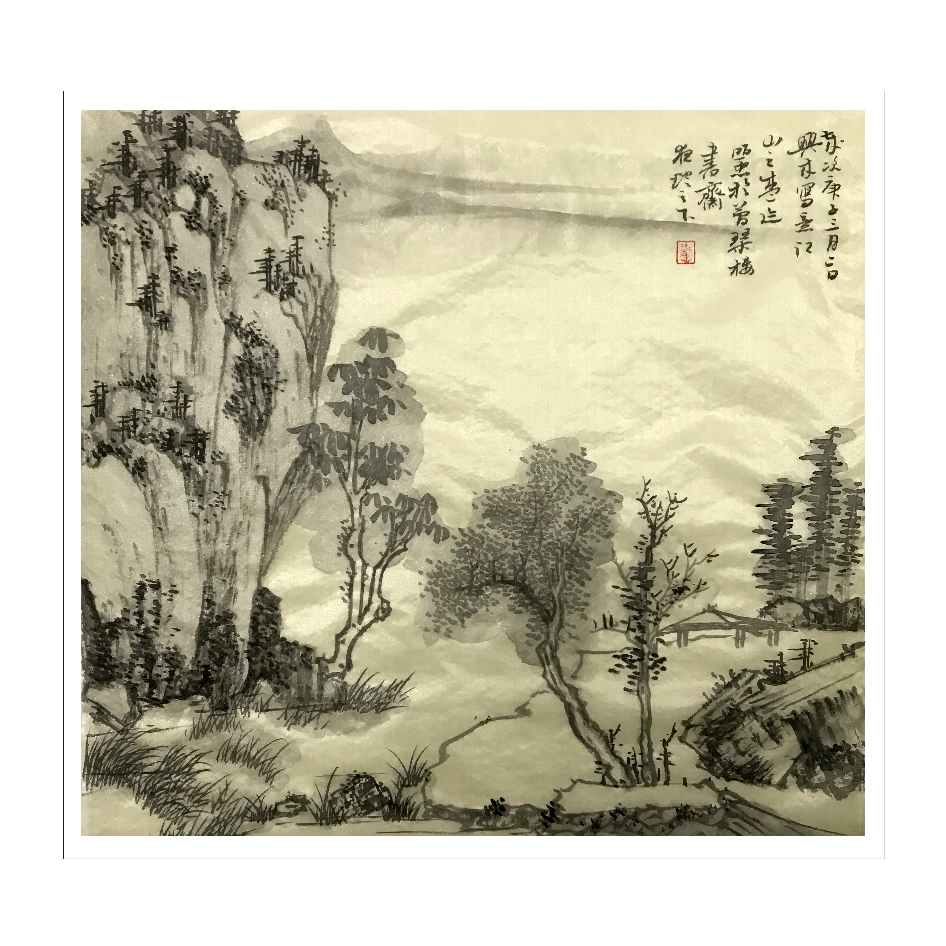 抚琴幽篁里,天地唯我真