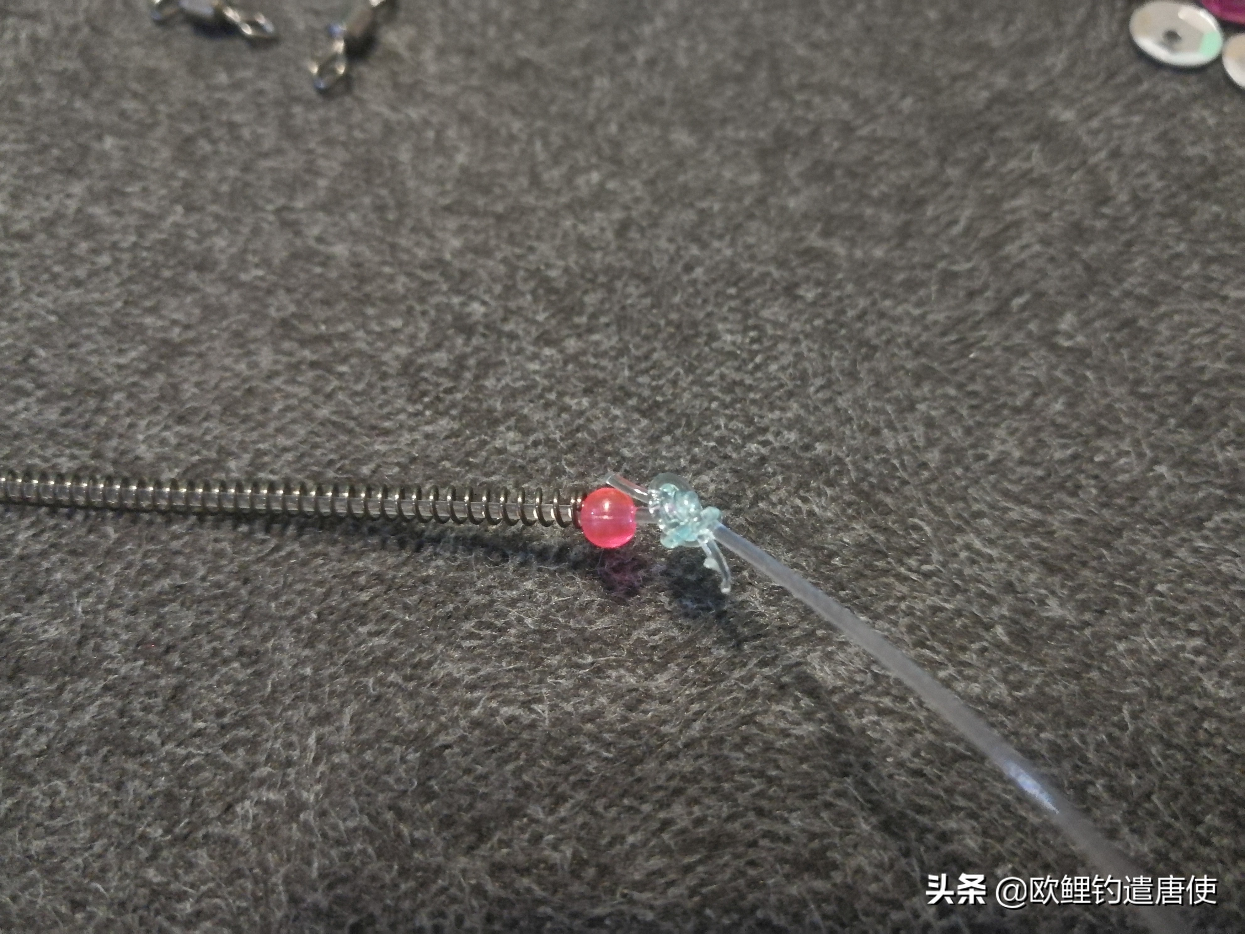 海竿钓鱼绑串钩用什么鱼料,海竿串钩线组浮漂正确绑法图解