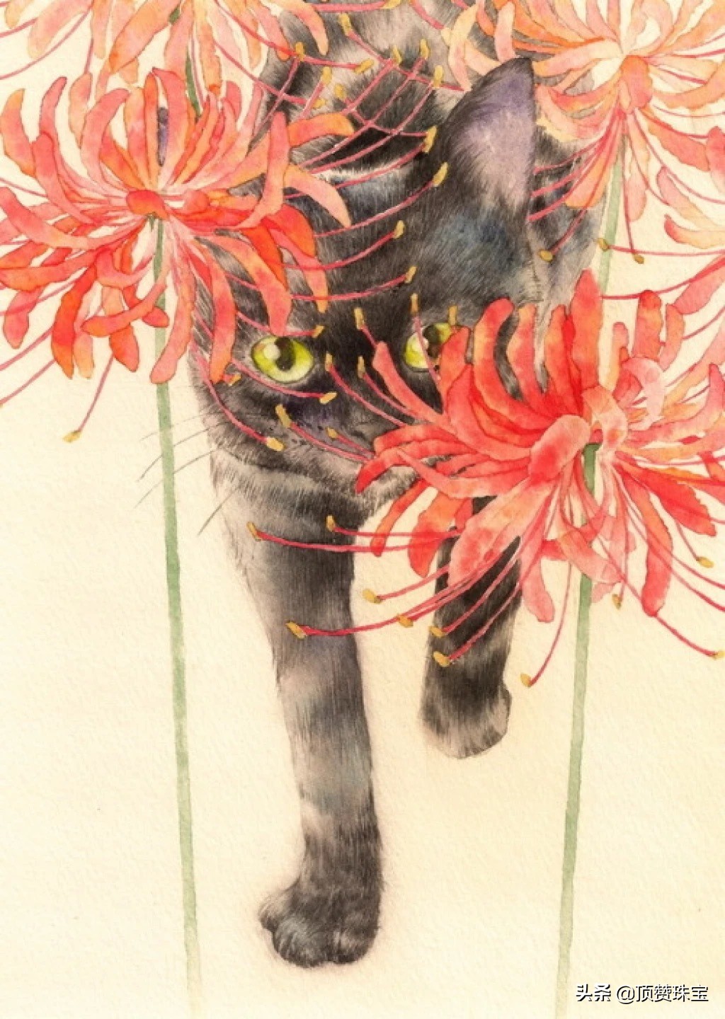 一如岁月,蓝色圆形18k金镶钻玛瑙吊坠