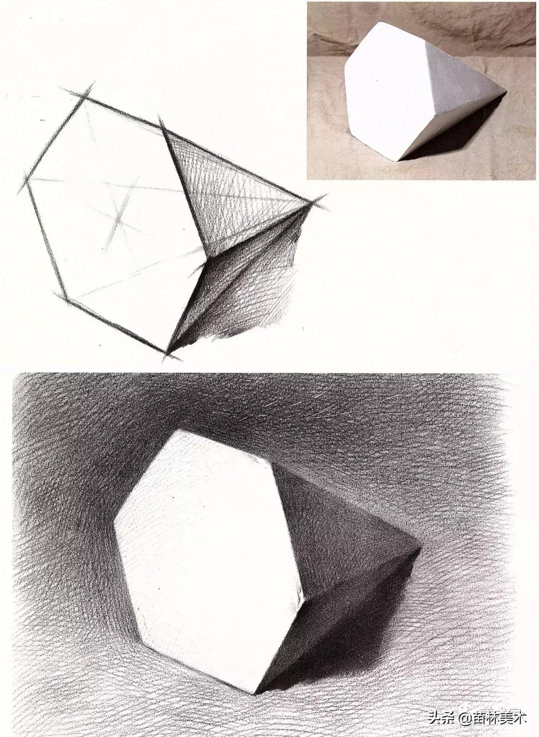 素描简单几何体图片,素描单个几何体大全