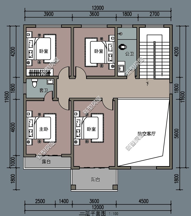 农村什么户型的房子最好,农村建房150平带露台最佳户型