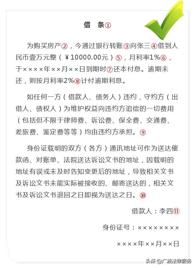 借条到期更换借条的正规范本,怎样写借条才正确合法借条样本