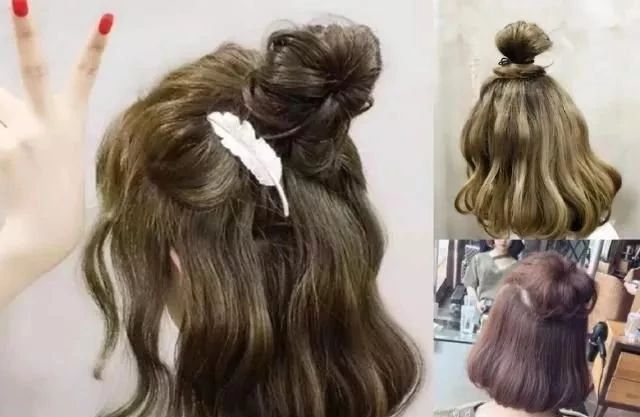 发髻烫小卷发型短发,发型欣赏超美减龄发髻烫