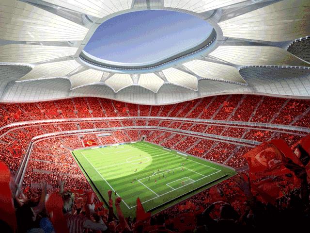 恒大10万人足球场视频,恒大十万人专业足球场图片