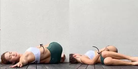 放松下腰背瑜伽体式,放松下腰的动作