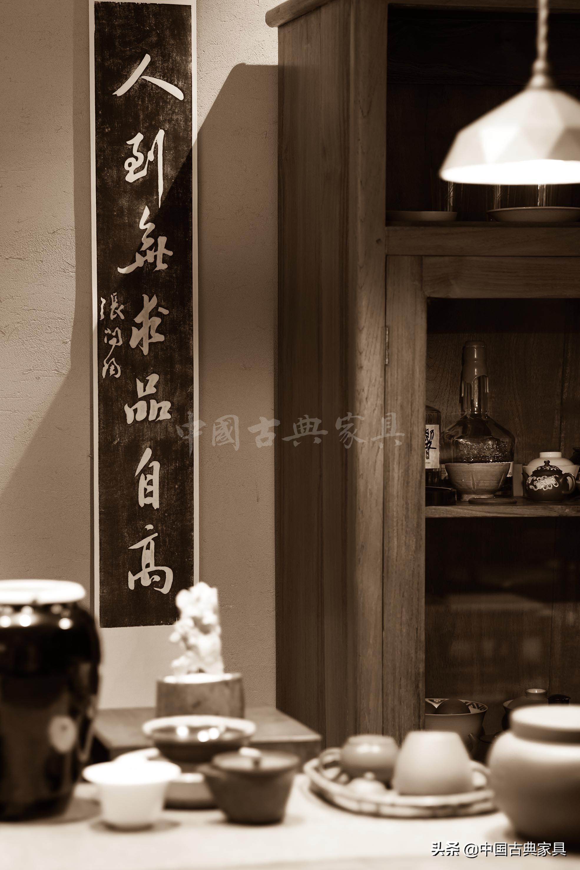 中式茶室禅意家具,民宿中式茶室家具设计