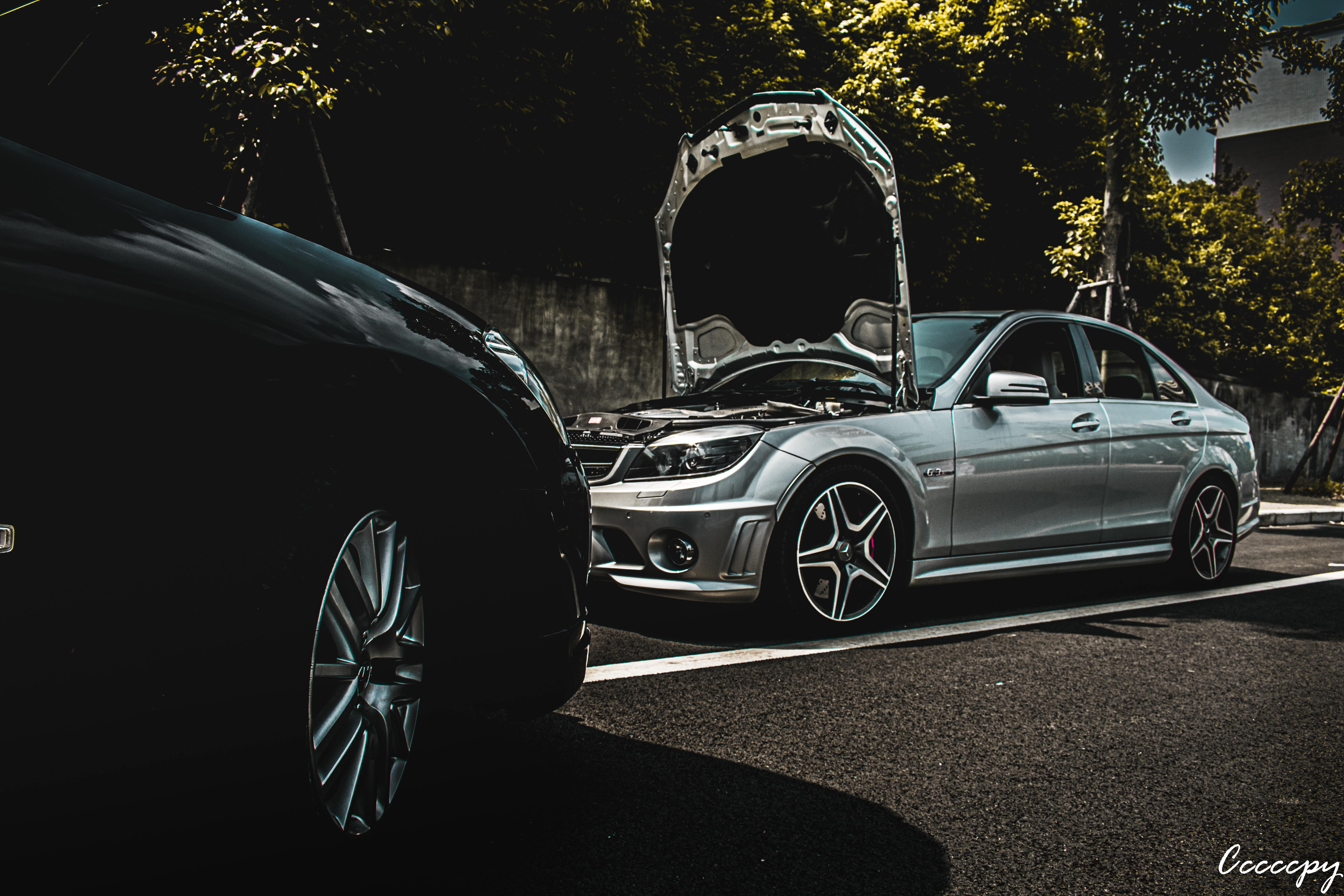 奔驰amgc63双门走街声浪,38号试驾奔驰c63amg