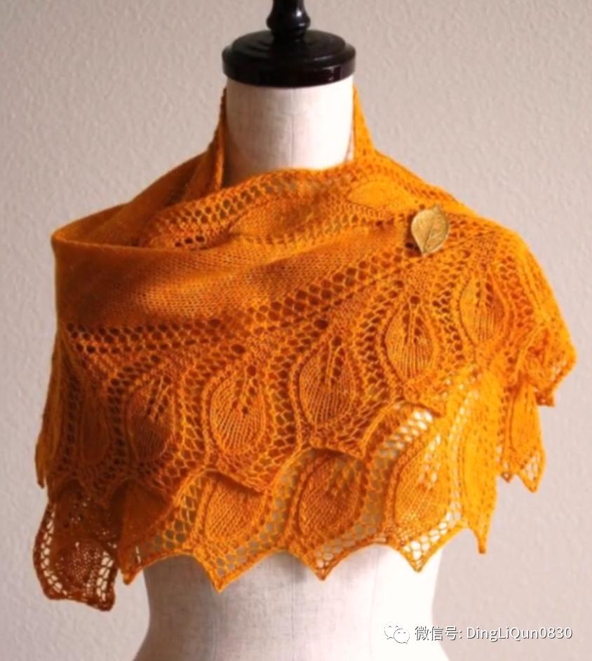 披肩围巾两用针织方法,针织时髦的新型披肩