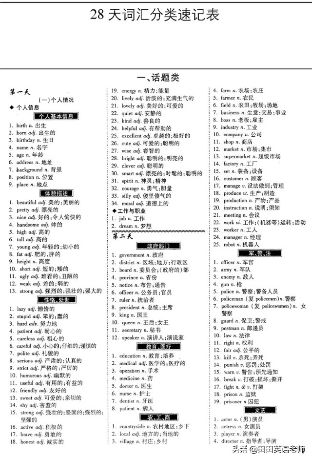中考1600词,中考英语1600词