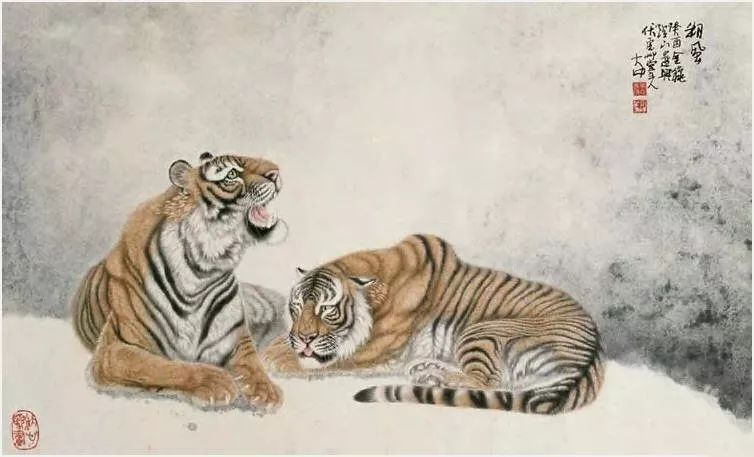 他笔下的虎充满了人的柔情与善意