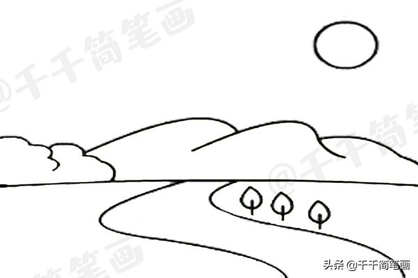 爱画画的人都要收藏一组风景小画,绘画小课堂创意风景画的简单画法