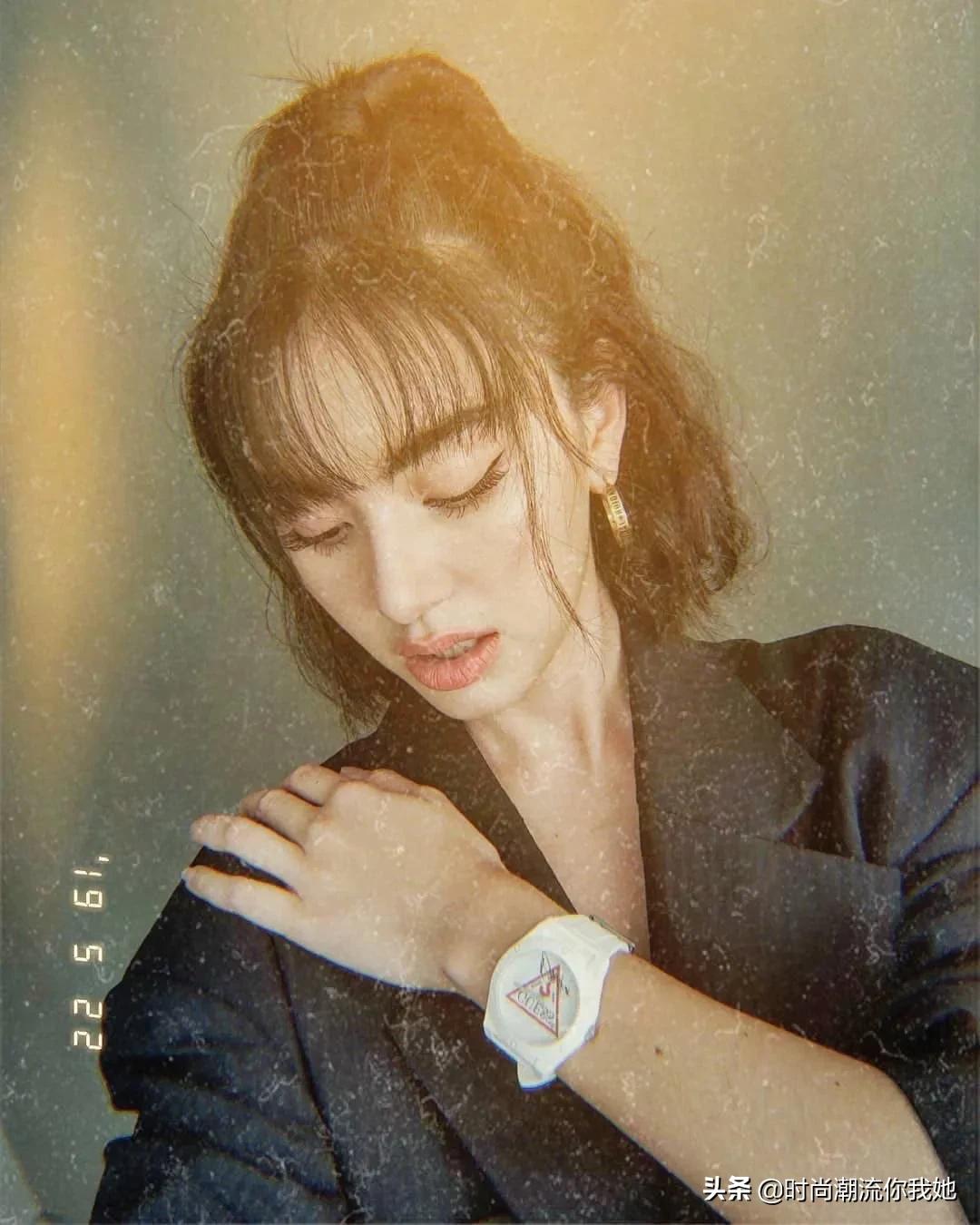 又酷又帅气的发型高马尾,复古发型女生港风长马尾