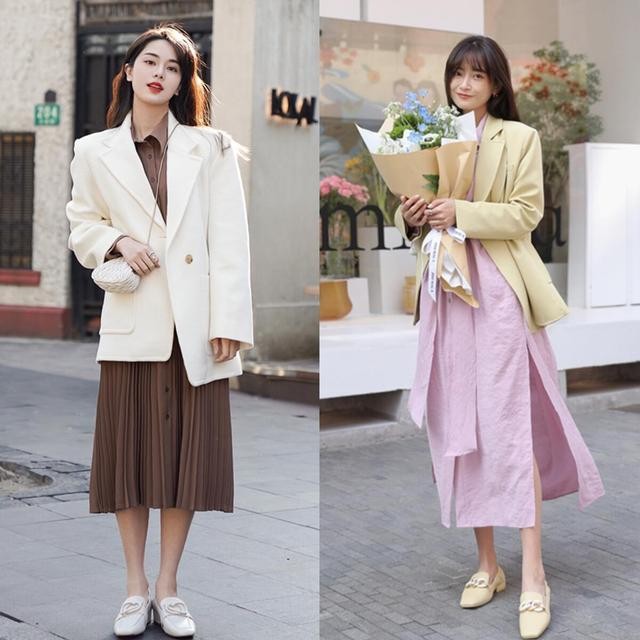 秋冬乐福鞋女款怎么搭配,秋天别穿小白鞋了今年流行乐福鞋