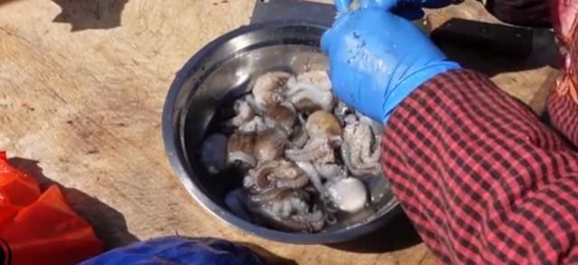 青岛泊里大集海鲜烩饼加工费,青岛海鲜早市海鲜烩饼