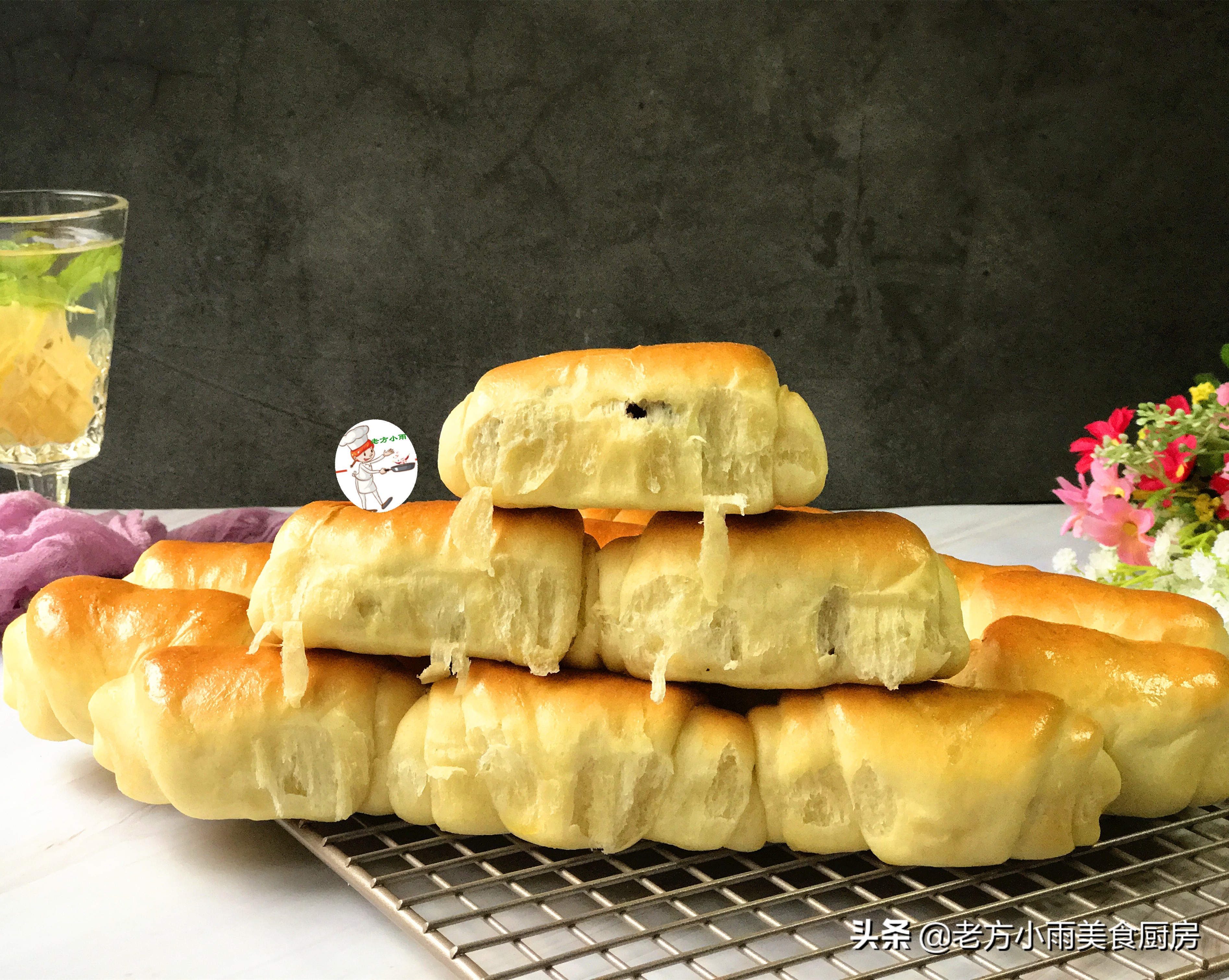 不用二次发酵的面包的做法,不用放黄油的面包卷