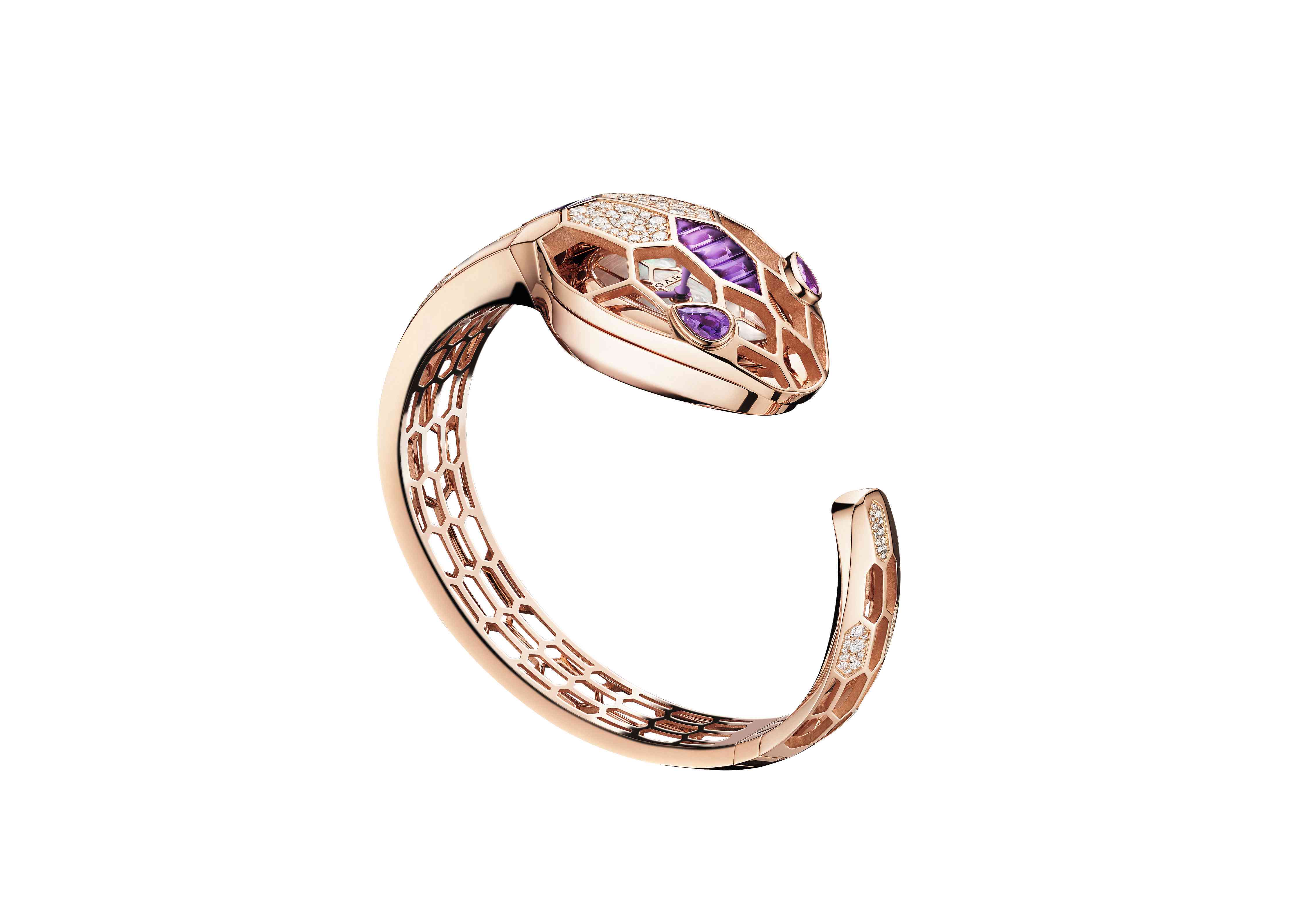 紫水晶的宝格丽腕表应该能吸引不少女生