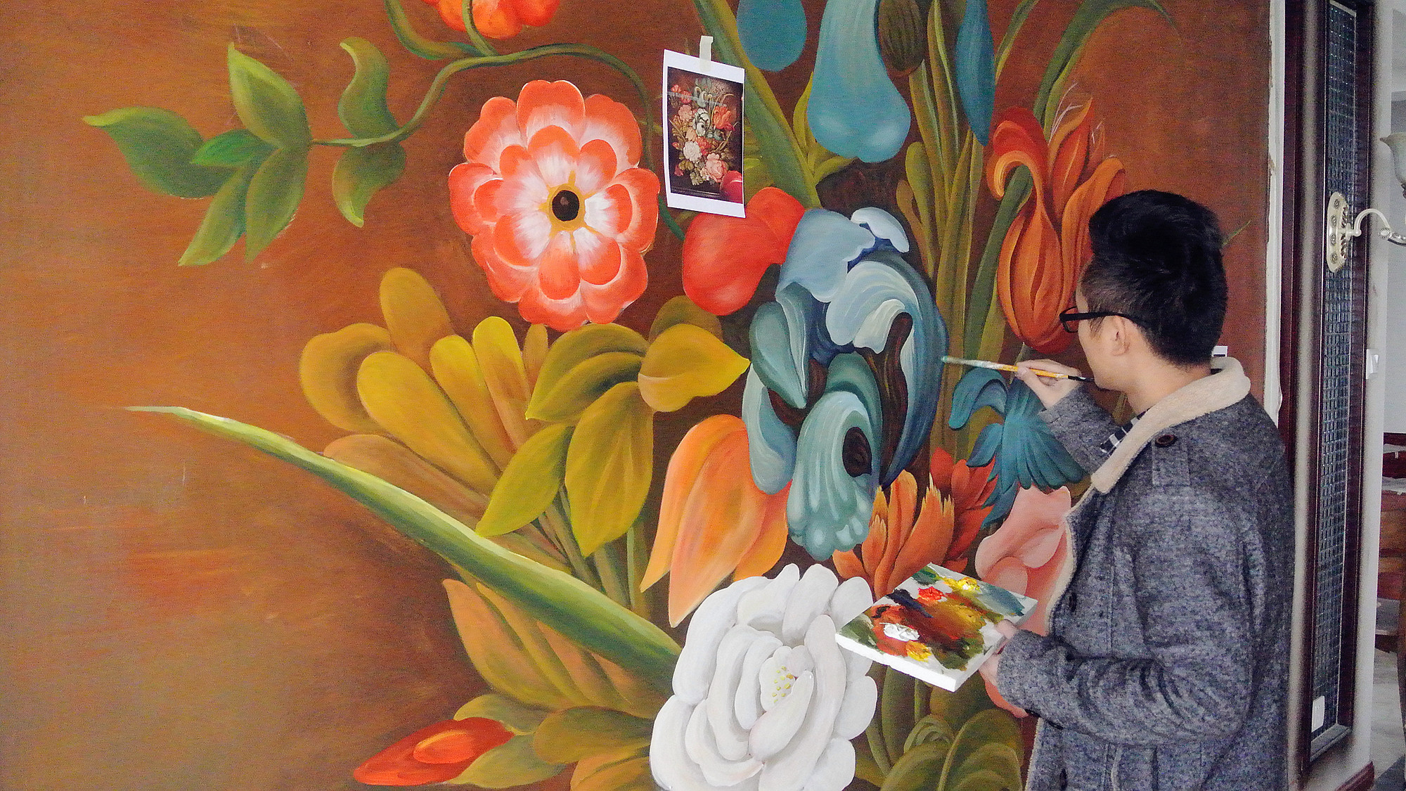 适合家里的墙绘图片零基础,墙绘简单又出效果的图