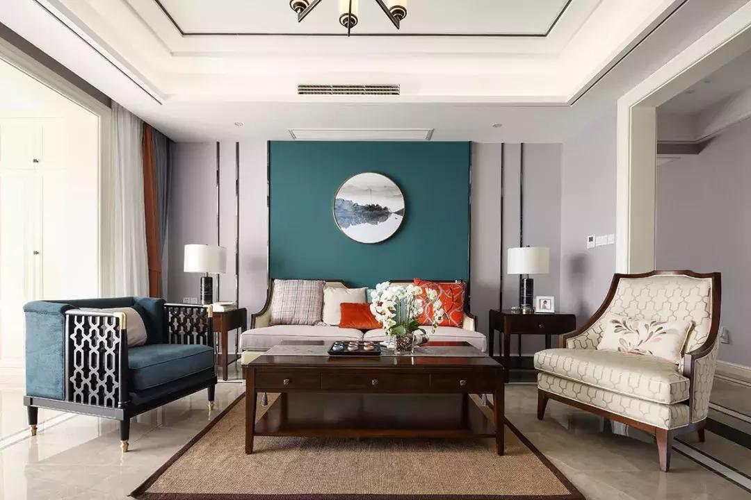 中式简美混搭效果图,现代中式时尚风格装修全屋效果图