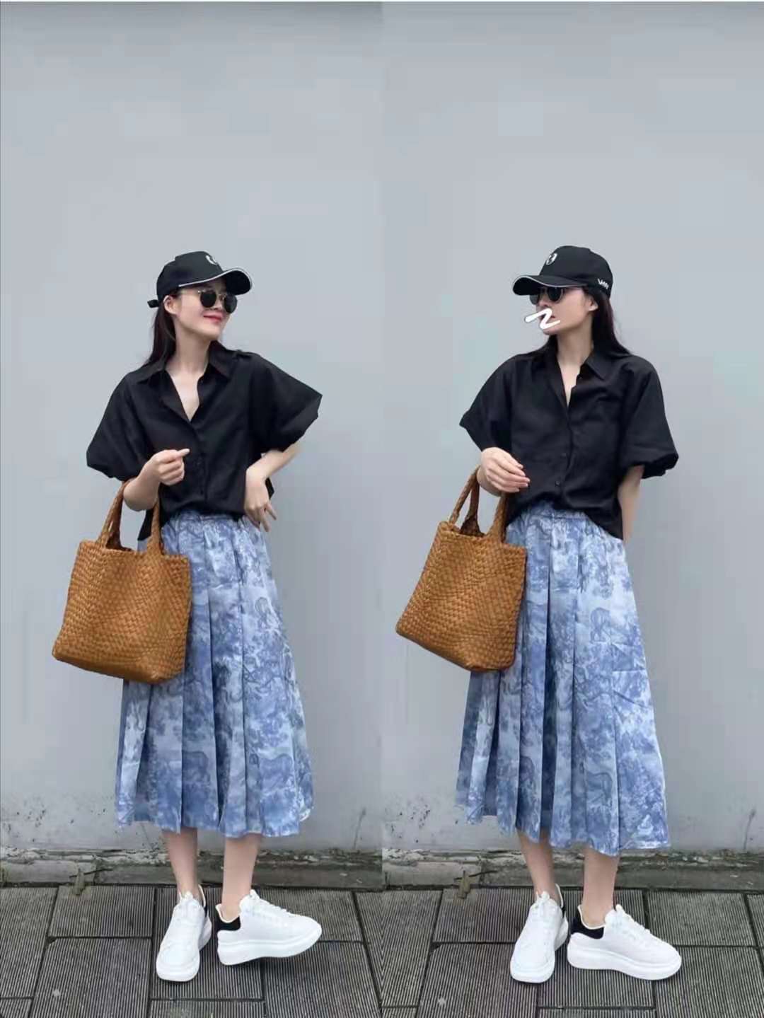 碎花半身裙搭什么鞋子最好看,紫色碎花裙半身裙配什么颜色上衣