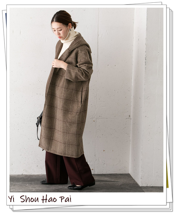 长款格子大衣配什么内搭最好看,没领的格子大衣配什么内搭