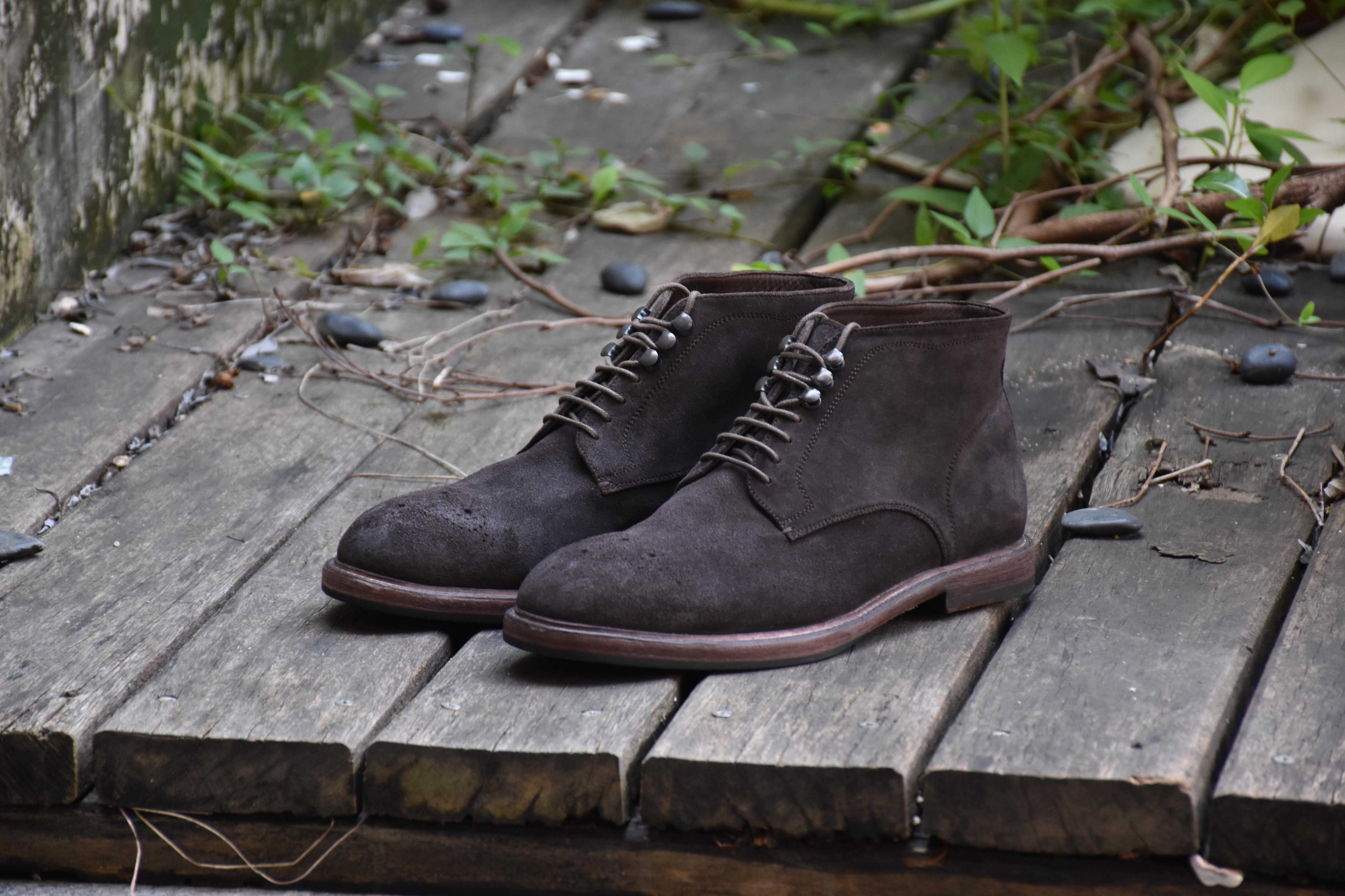 传统皮鞋制作过程,水洗手工皮鞋