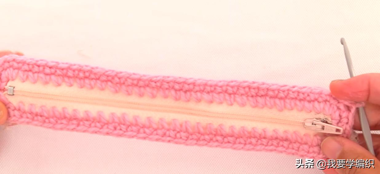 迷你小包包只用短针钩,简单钩针的小包包