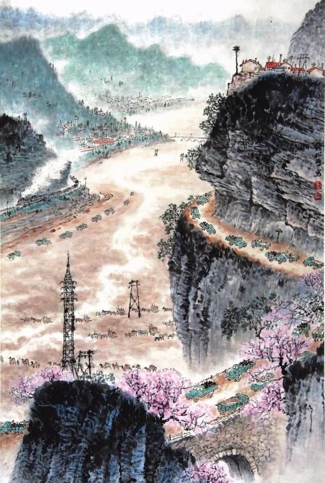 书画家钱松嵒作品价格,钱松喦早期山水画