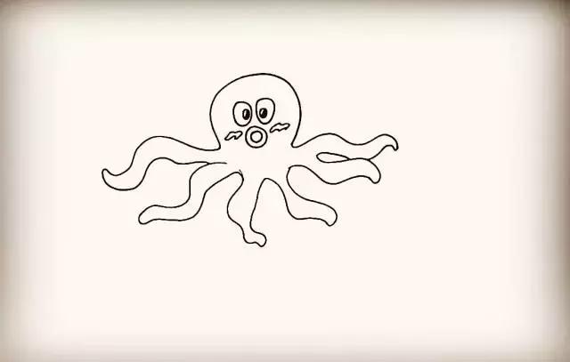 大王乌贼vs巨型章鱼简笔画,简笔画小章鱼的画法