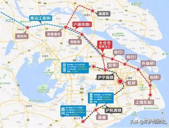 上海6条地铁3条城际,二三线高铁直达上海的城市
