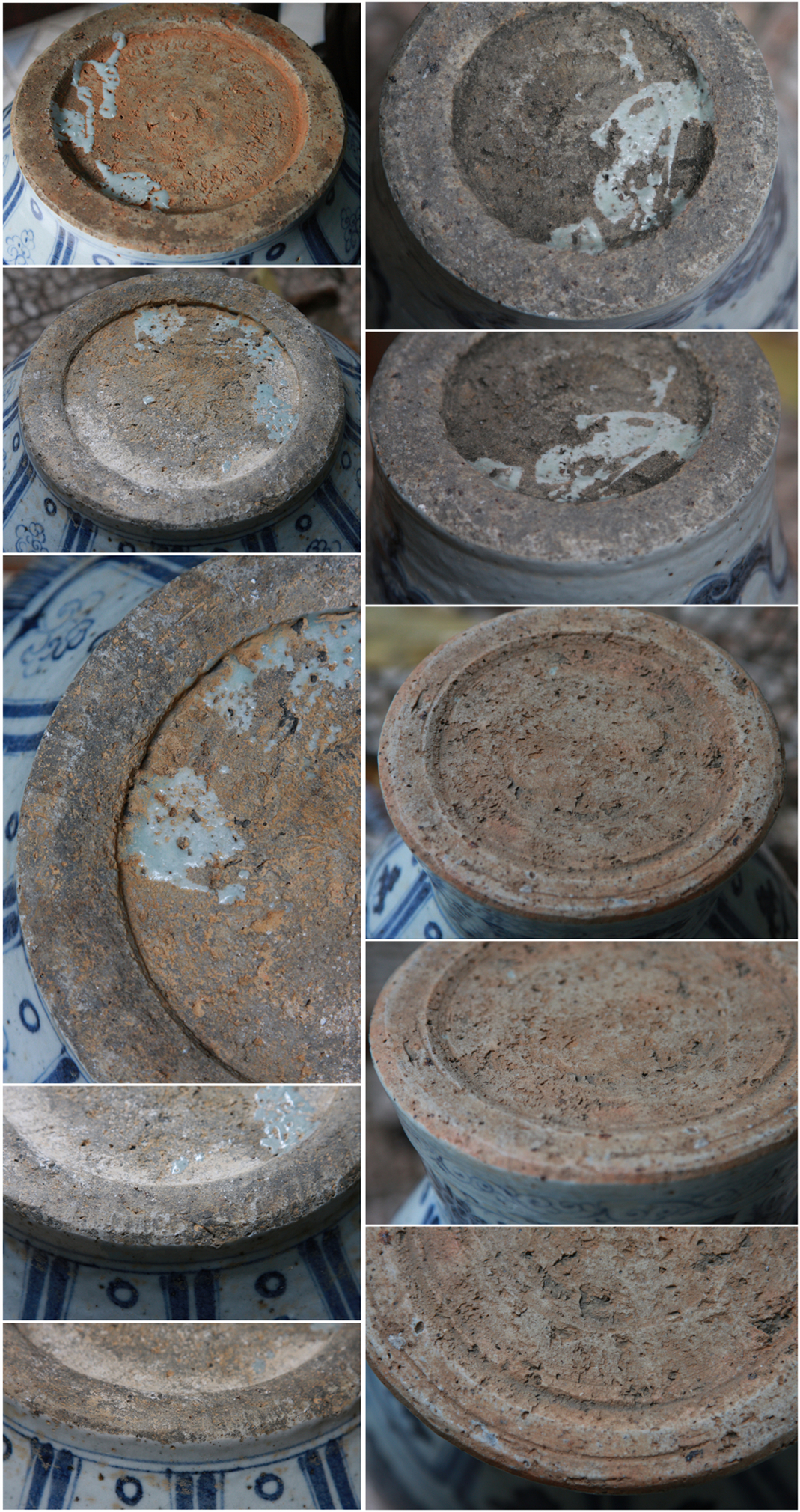 真假元青花铁锈斑对比图,一次认识元青花六大特征