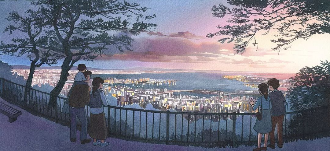 天气之子中唯美画面的水彩画 (天气之子中唯美画面水彩画)