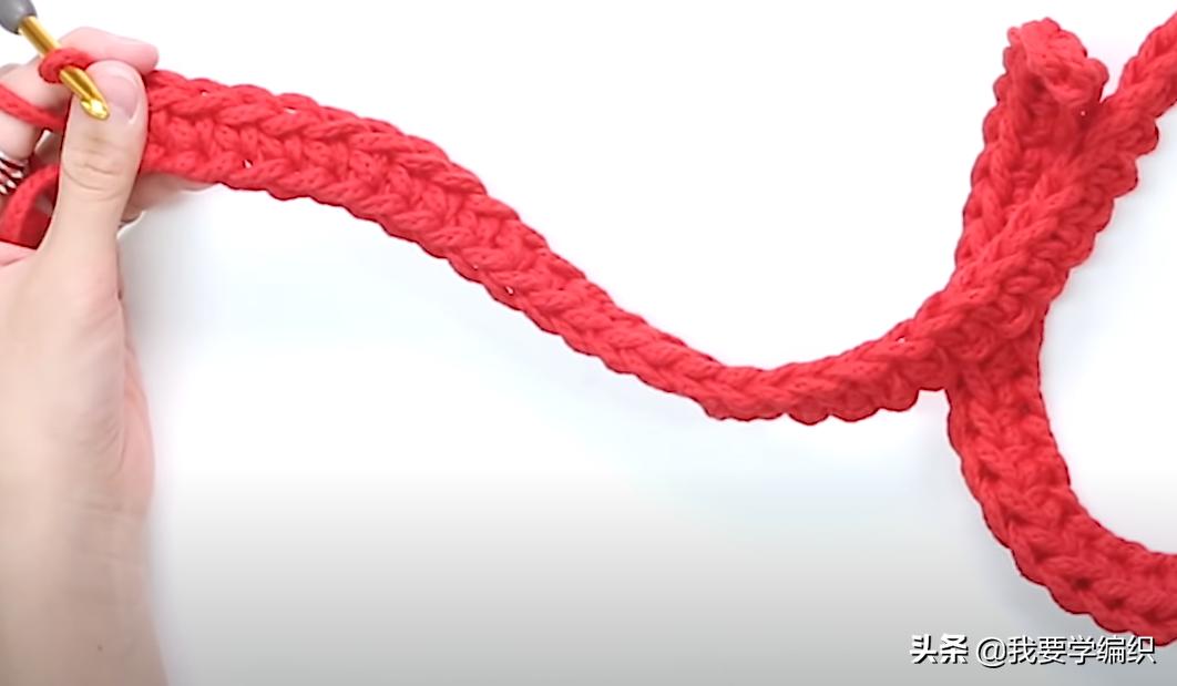 钩各种花样的抽绳包包教程,圆筒包包抽绳钩织教程